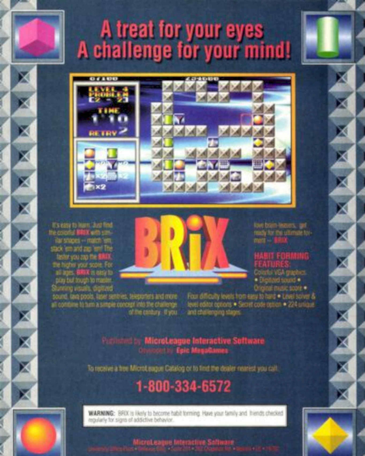 Brix Blocks Level4 Vintage Retro Advert Poster A4 Photo Print