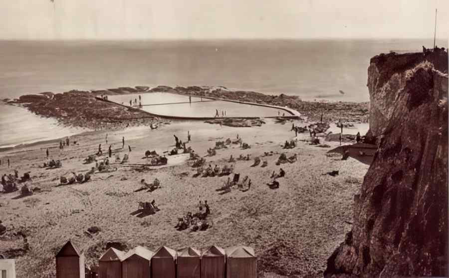 Broadstairs Childrens Pool 1950 Vintage A4 Photo Print