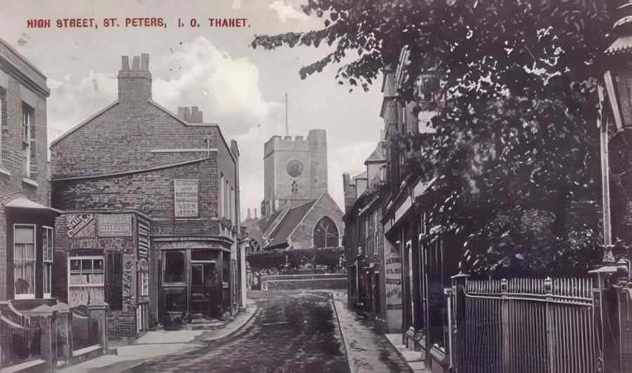 Broadstairs High St St Peters 1909 Vintage A4 Photo Print