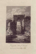 Broadstairs Kinsgate Castle Etching Vintage A4 Photo Print