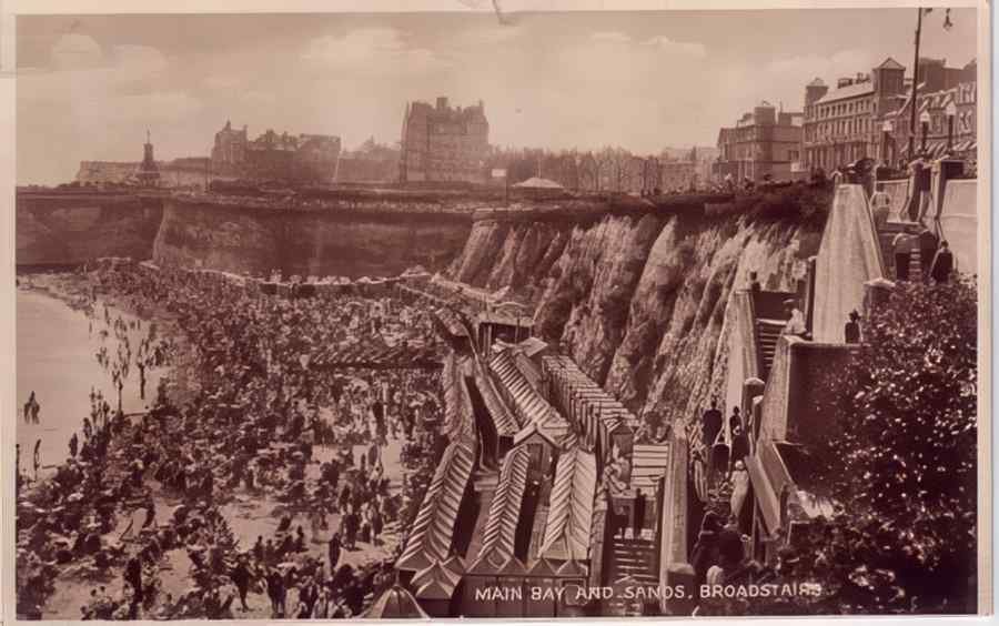 Broadstairs Main Bay And Sands 1926 Vintage A4 Photo Print