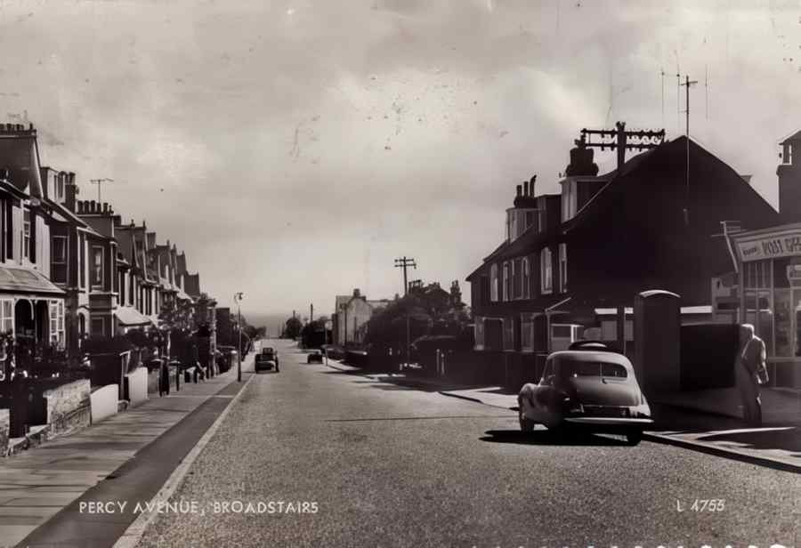 Broadstairs Percy Ave 1961 Vintage A4 Photo Print