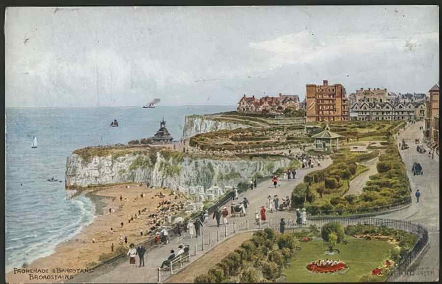 Broadstairs Prom And Bandstand Vintage A4 Photo Print