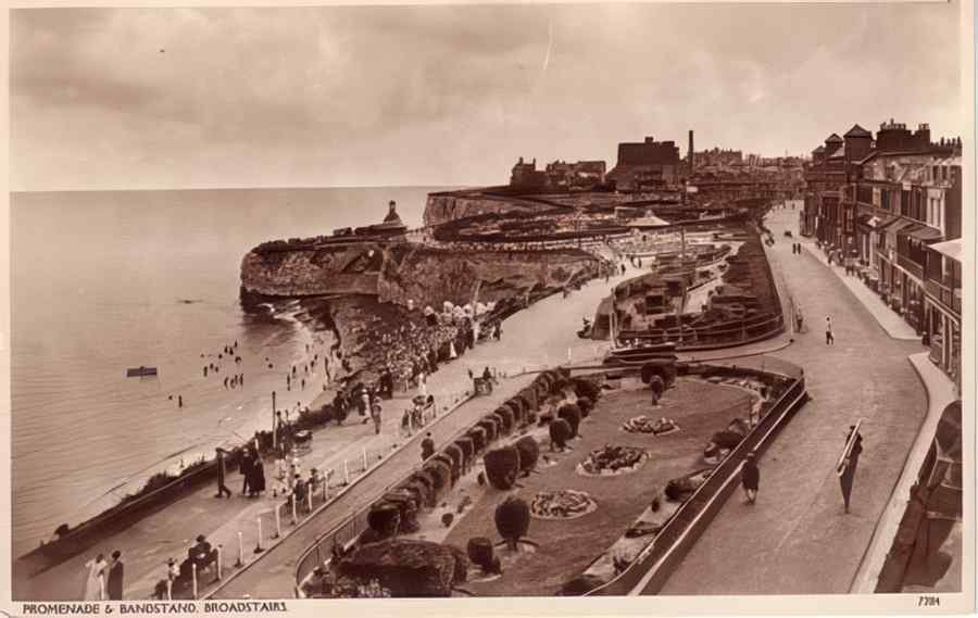 Broadstairs Promenade And Bandstand Vintage A4 Photo Print