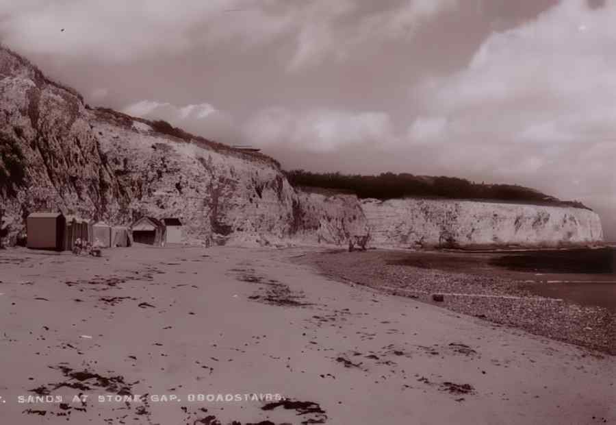 Broadstairs Sands At Stone Gap Vintage A4 Photo Print