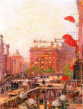 Broadway And Fifth Avenue Hassam Impressionism American A4 Photo Print