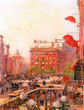 Broadway and Fifth Avenue by Hassam Impressionism American A4 Photo Print