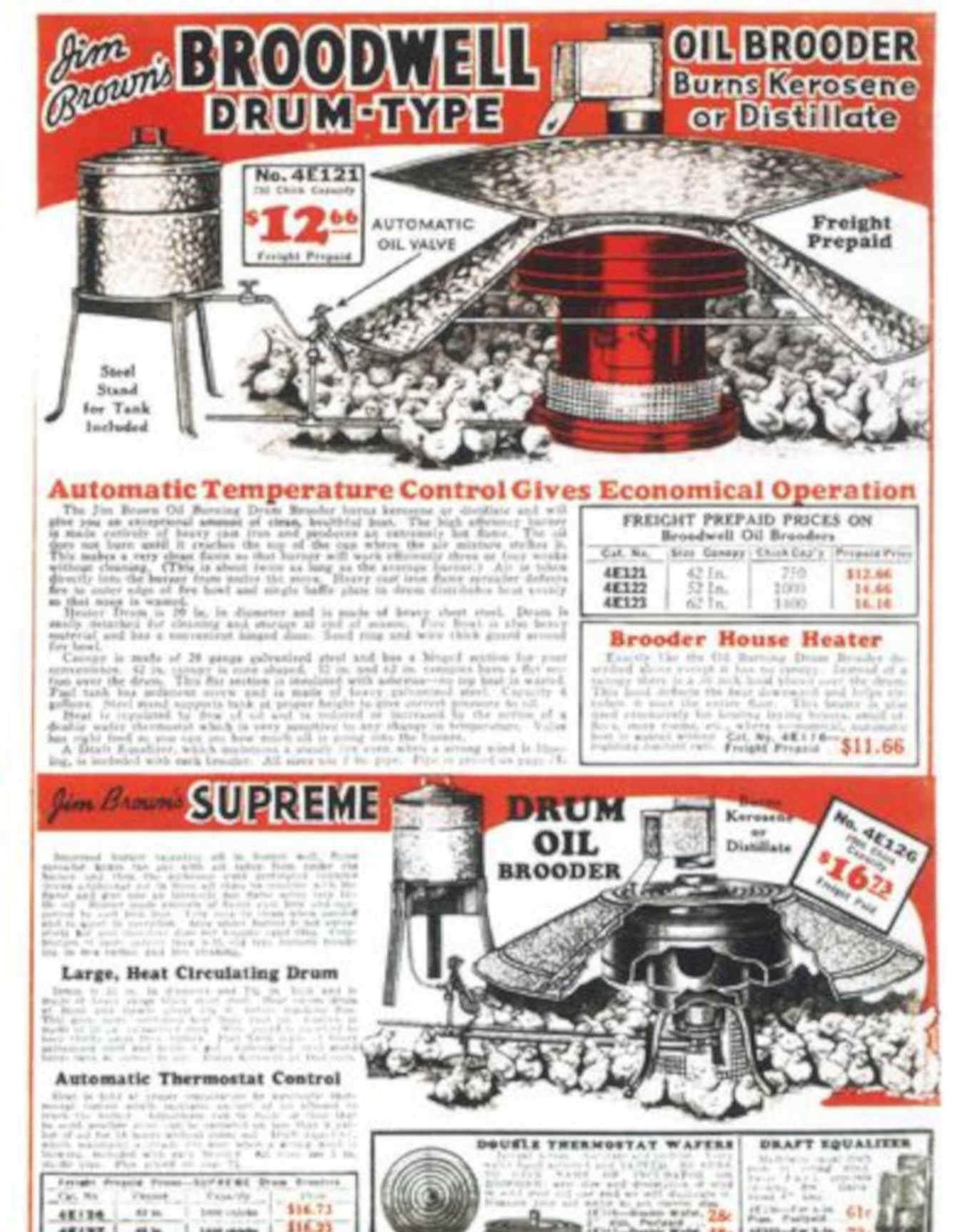 Brodwell Oil Brooder Vintage Retro Advert Poster A4 Photo Print