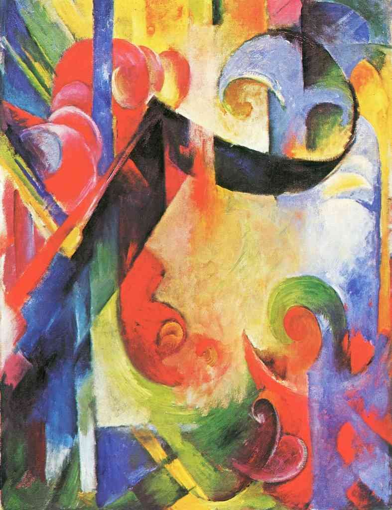 Broken Forms Franz Marc Abstract Art A4 Photo Print