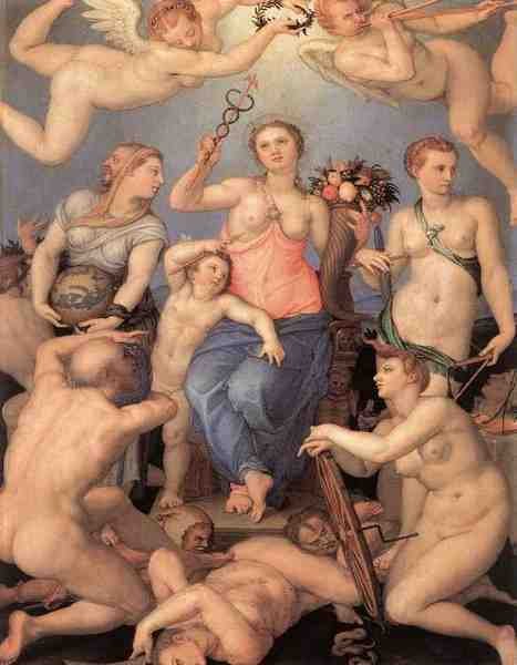 Bronzino Agnolo Allegory Of Happiness A4 Photo Print
