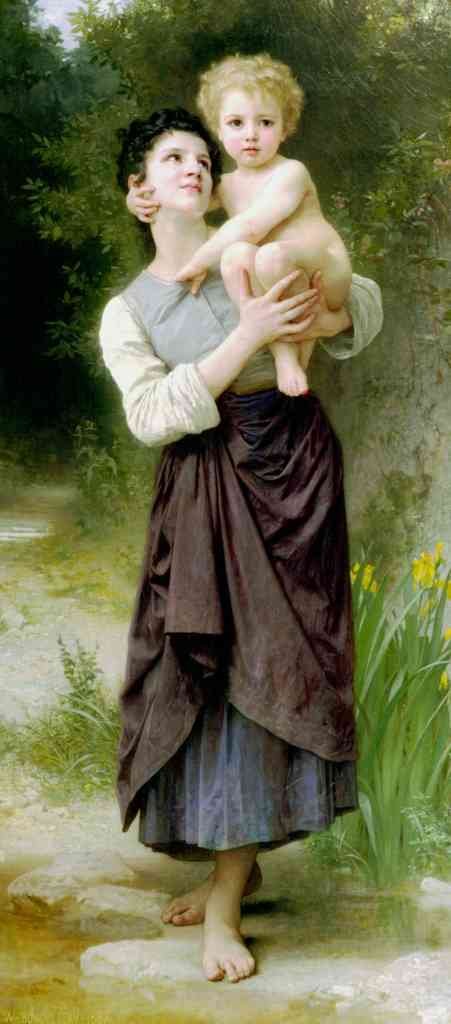 Brother And Sister Bouguereau A4 Photo Print