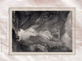 Bruars Fall Scotland Pernot 1827 Vintage A4 Photo Print