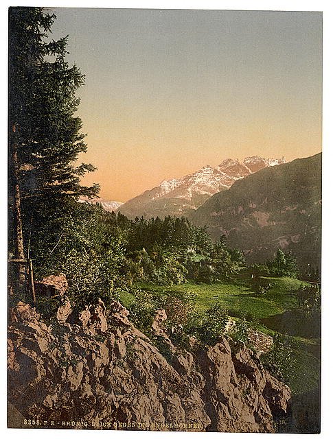 Brunig Bernese Oberland Vintage A4 Photo Print