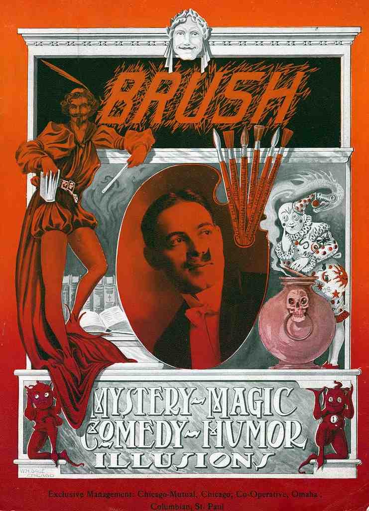 Brush 1 Magic Magician Vintage A4 Photo Print