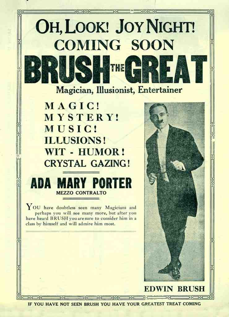 Brush 2 Magic Magician Vintage A4 Photo Print
