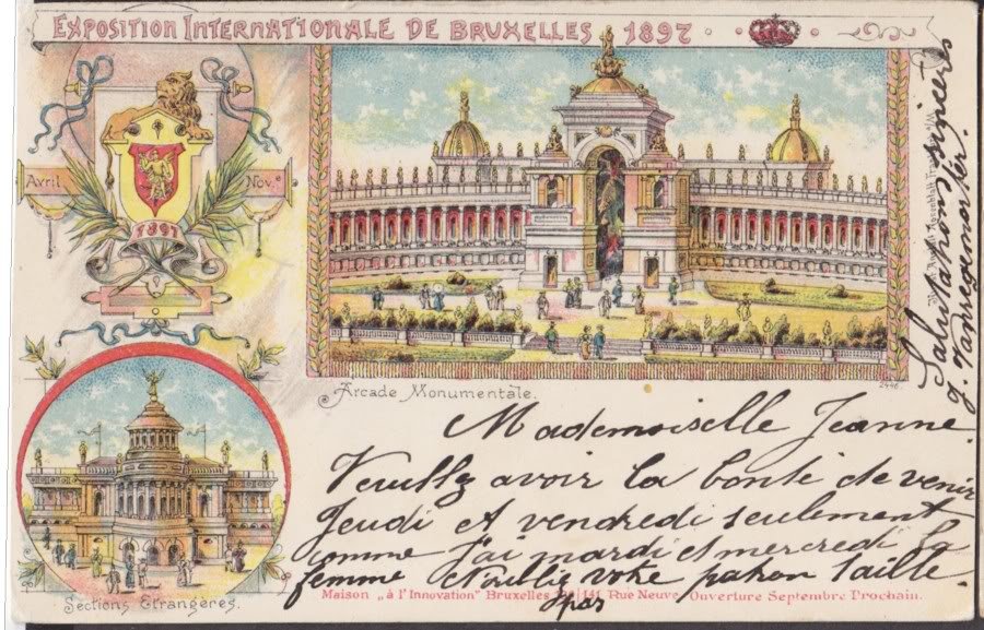 Bruxelles Internationale Exposition 1897 Arcade Monumentale Vintage A4 Photo Print