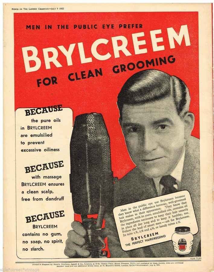 Brylcreem 3 barber advert A4 Photo Print