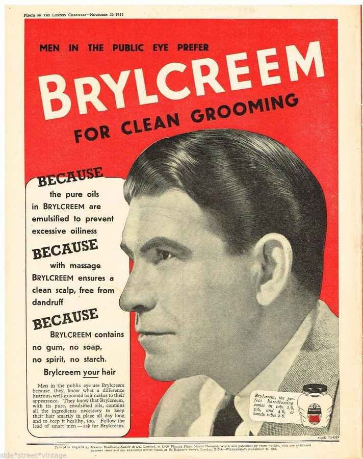 Brylcreem Ad Retro Barber Shop barber advert A4 Photo Print