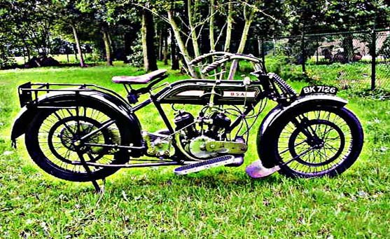 Bsa A motorbike A4 Photo Print