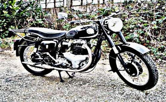 Bsa A10 1959 motorbike A4 Photo Print