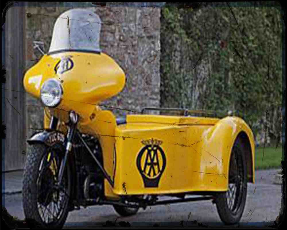 Bsa Aa 01 Motorbike Vintage Aged A4 Photo Print