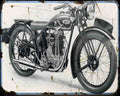 Bsa B2 01 A4 Photo Print Motorbike Vintage Aged