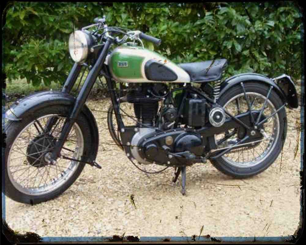 Bsa B31 02 Motorbike Vintage Aged A4 Photo Print