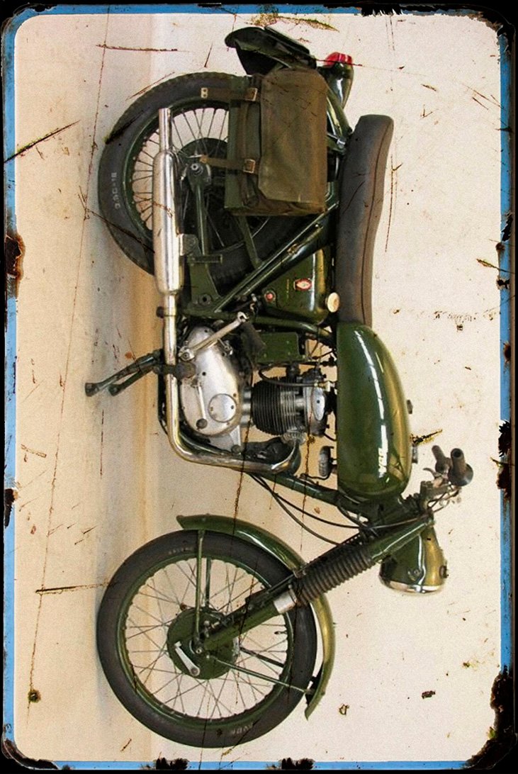 Bsa B40 01 1967 aged A4 Photo Print