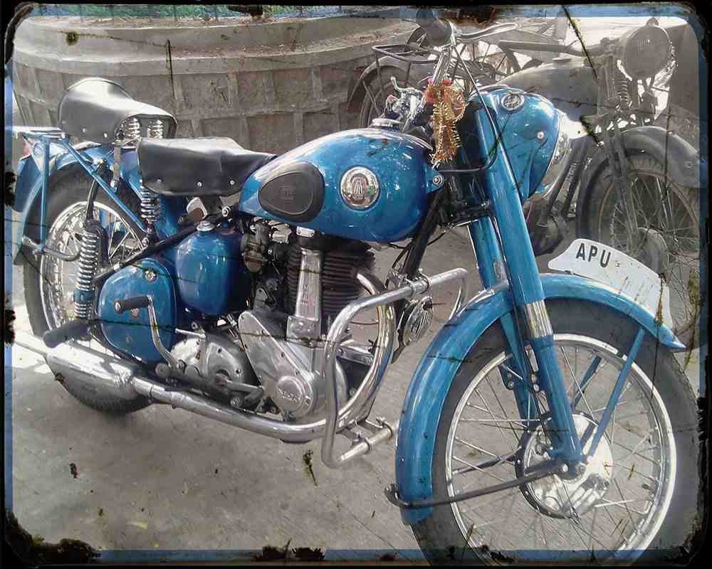 Bsa C12 02 Motorbike Vintage Aged A4 Photo Print