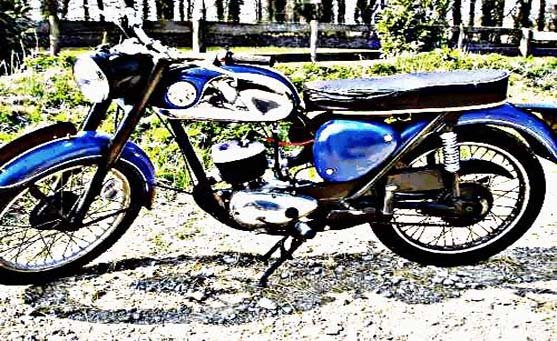 Bsa D14B motorbike A4 Photo Print