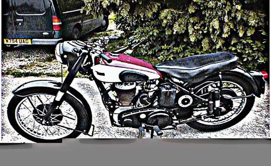 Bsa M21 motorbike A4 Photo Print