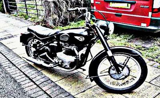 Bsa Plunger motorbike A4 Photo Print