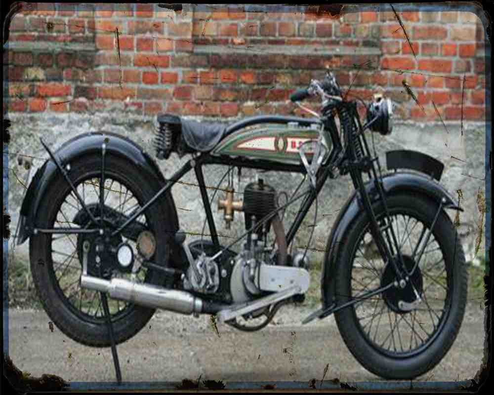 Bsa S27 Motorbike Vintage Aged A4 Photo Print