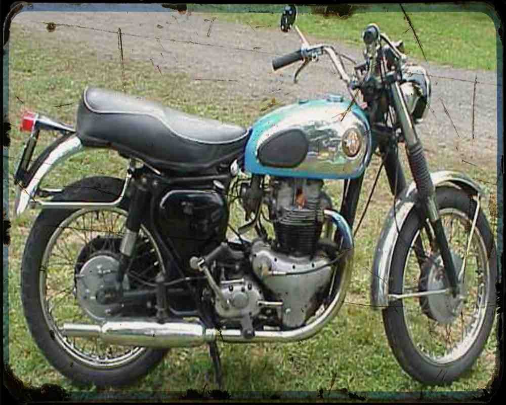 Bsa Super Rocket 02 Motorbike Vintage Aged A4 Photo Print