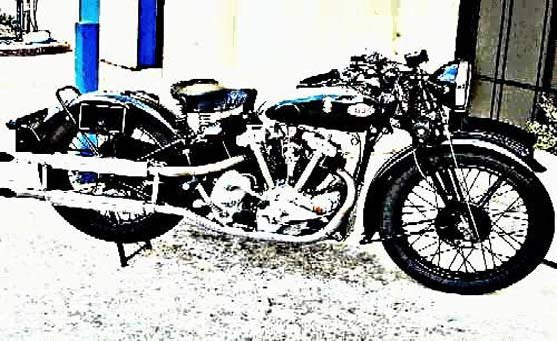 Bsa Vtwin motorbike A4 Photo Print