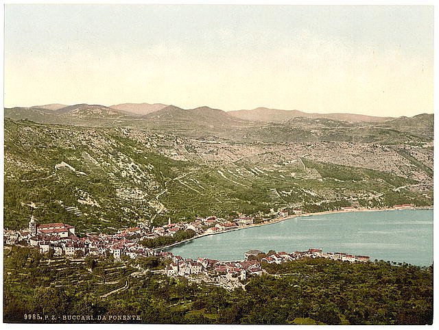 Bucarri from the west Croatia Vintage A4 Photo Print