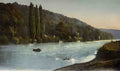 Buckinghamshire Cliveden Woods from Ferry Vintage A4 Photo Print