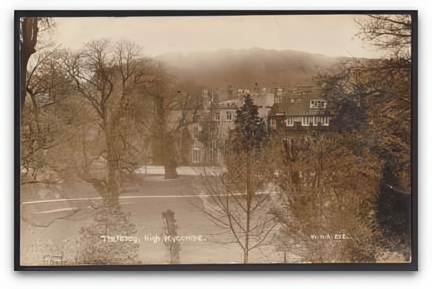 Buckinghamshire High Wycombe The Abbey & Grounds Thru Trees Vintage A4 Photo Print