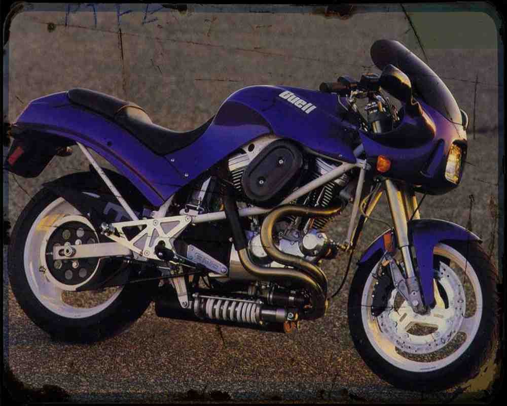 Buell M2 Cyclone 3 A4 Photo Print Motorbike Vintage Aged