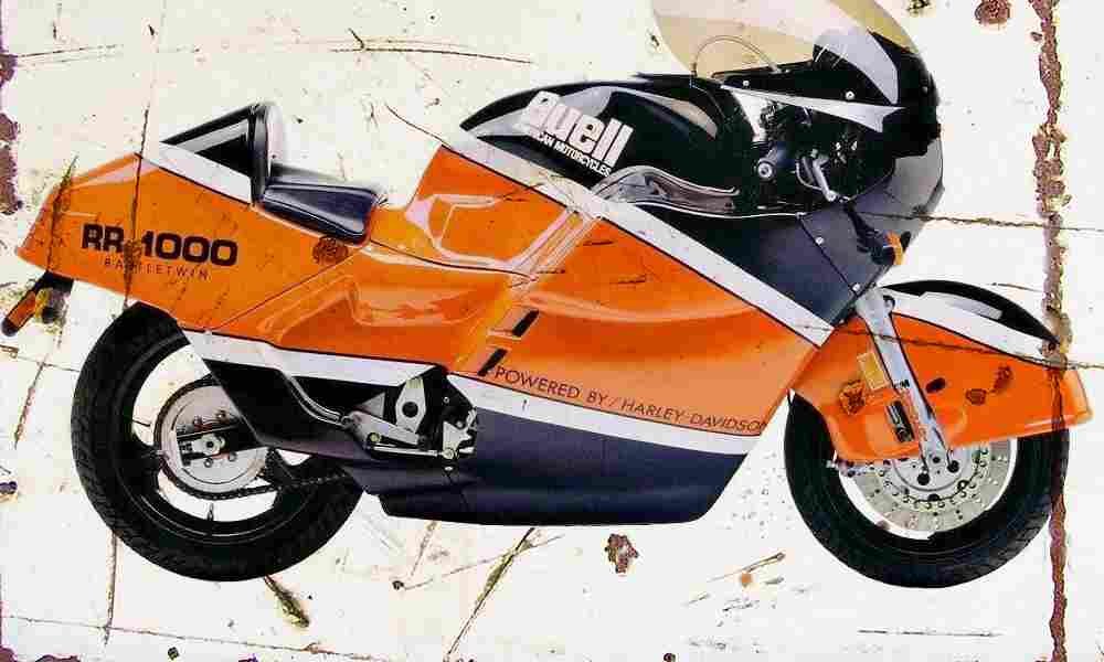 Buell RR1000 Battletwin 1987 Aged Vintage A4 Photo Print