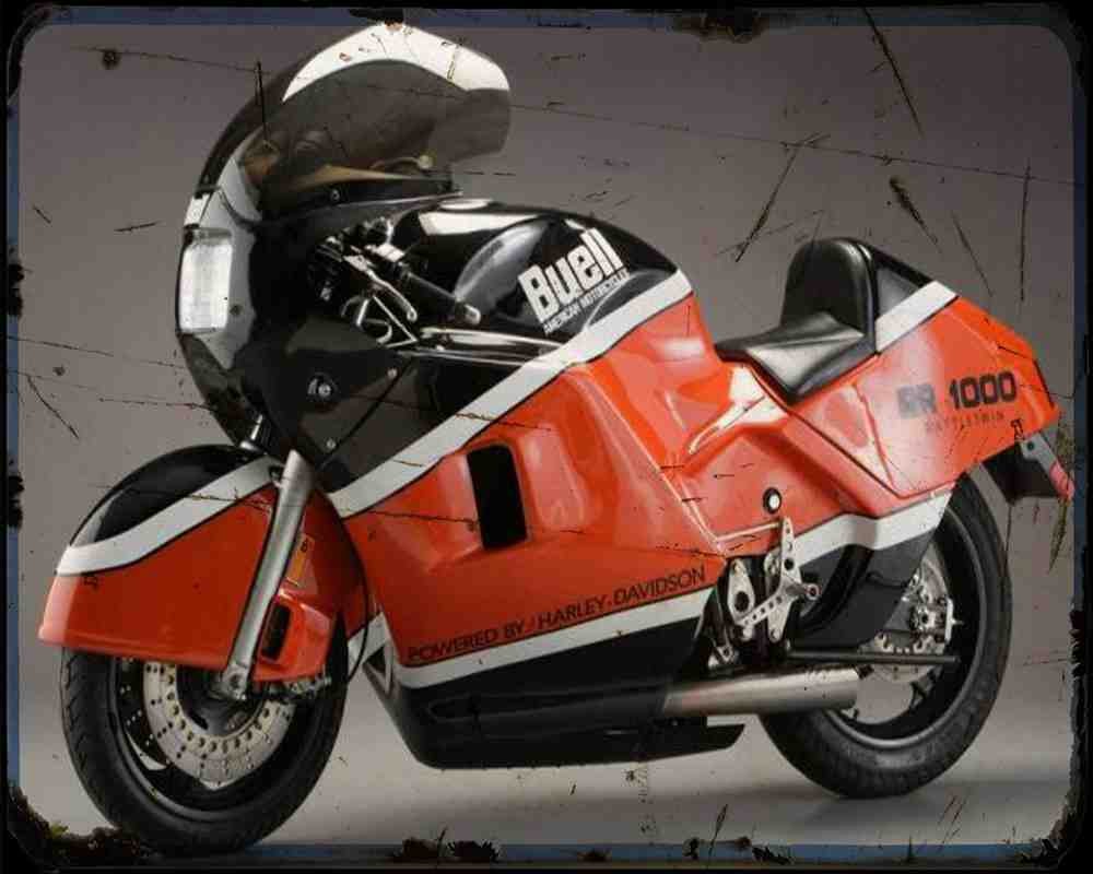 Buell Rr1000 85 A4 Photo Print Motorbike Vintage Aged