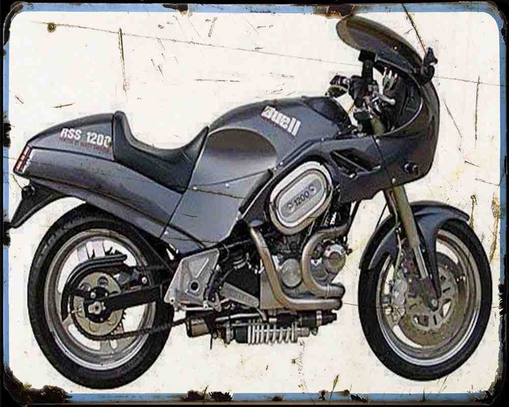 Buell Rss 1200 Westwind 91 2 Motorbike Vintage Aged A4 Photo Print