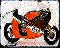 Buell Rw 750 02 A4 Photo Print Motorbike Vintage Aged