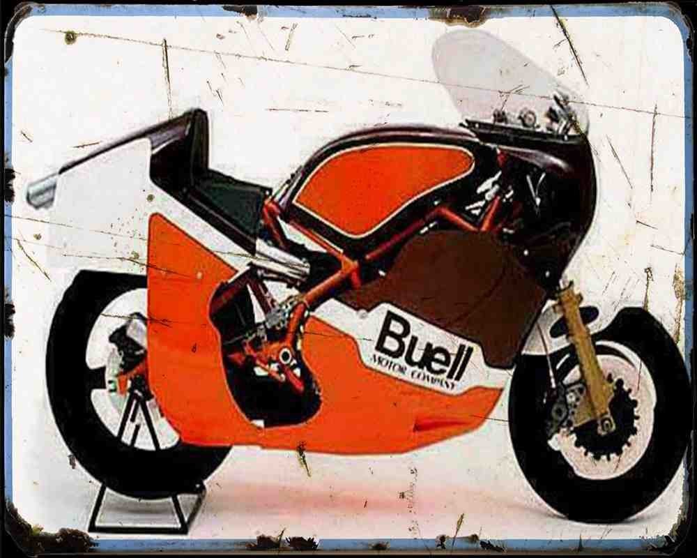 Buell Rw 750 02 A4 Photo Print Motorbike Vintage Aged