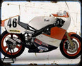Buell Rw 750 A4 Photo Print Motorbike Vintage Aged