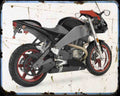 Buell Xb12R Firebolt 07 2 A4 Photo Print Motorbike Vintage Aged
