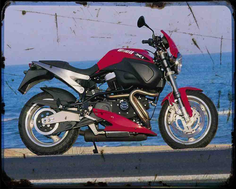 Buell Xi Lighting 3 A4 Photo Print Motorbike Vintage Aged