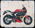 Buell Xi Lighting 4 Motorbike Vintage Aged A4 Photo Print