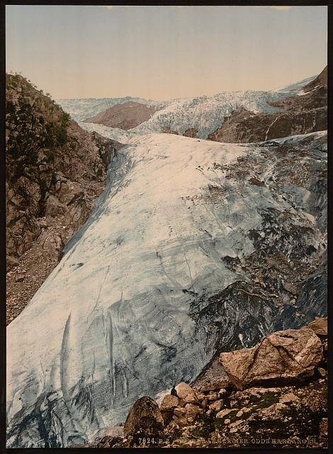 Buerbrae Glacier II Odde Hardanger Fjord Vintage A4 Photo Print