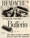 Bufferin Headache Relief Vintage Retro Advert Poster A4 Photo Print